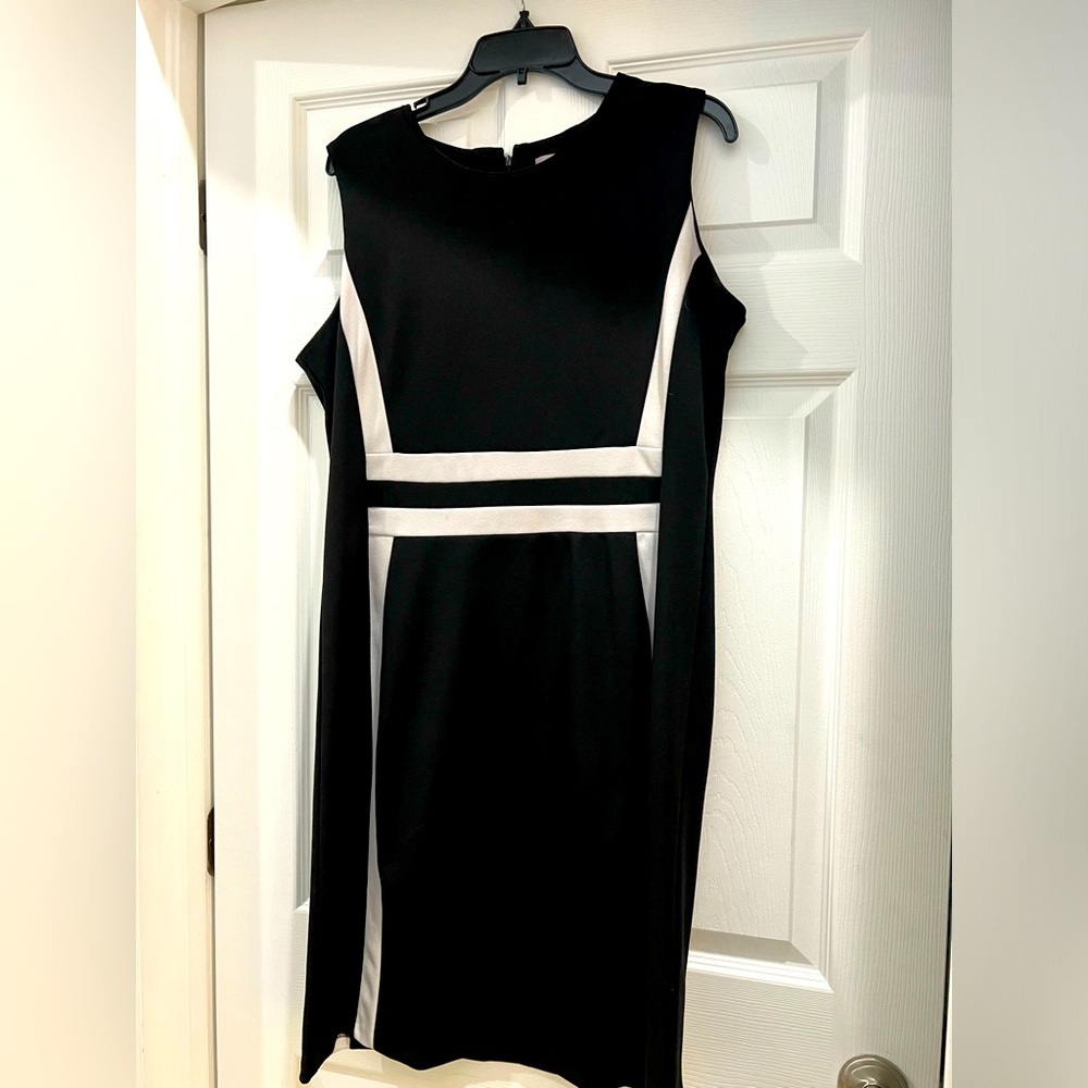 Shelby & Palmer Black and White Color Block Dress